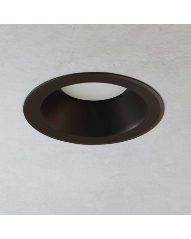 LED downlight ring 25W round black polycarbonate recessed 23cm CCT Switch 3000K/4000K/5000K IP40