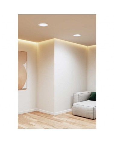 LED downlight ring 35W round white polycarbonate recessed 25cm CCT Switch 3000K/4000K/5000K IP40