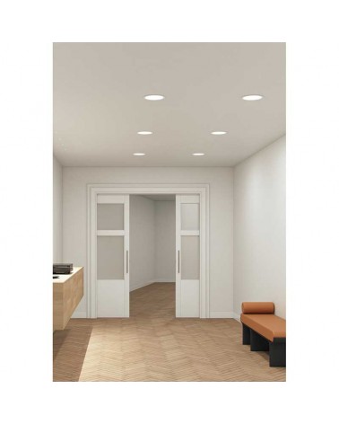 LED Downlight 22W round white polycarbonate recessed 23cm CCT Switch 2700K/3200K/4000K IP40