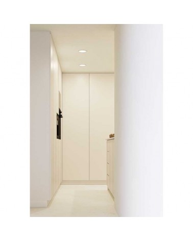 LED downlight 14W round white polycarbonate recessed 15cm IP40 Dimmable