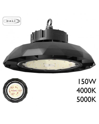 UFO industrial high bay 34cm High Efficiency LED 150W aluminum IP65 DALI regulator