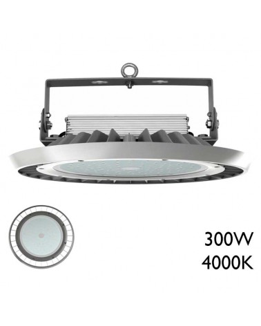 Campana industrial UFO 45,6cm Alta Eficiencia LED 300W de aluminio IP65