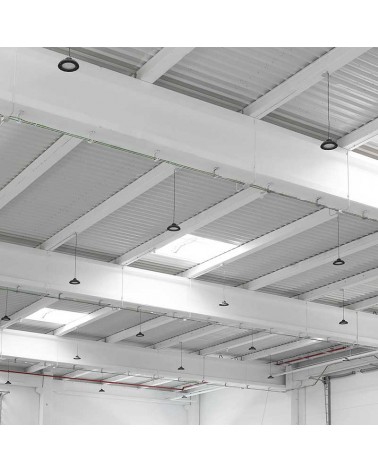 Campana industrial UFO 34cm Alta Eficiencia LED 100W de aluminio IP65