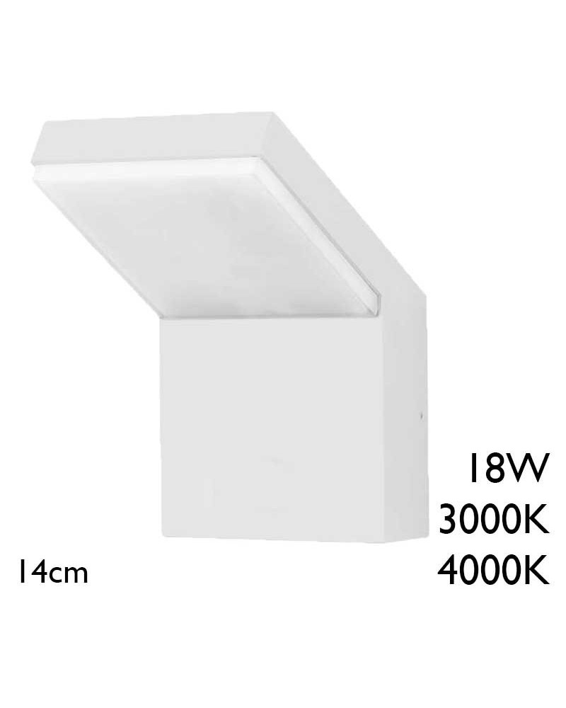 Outdoor wall light 14cm aluminum white finish LED 18W