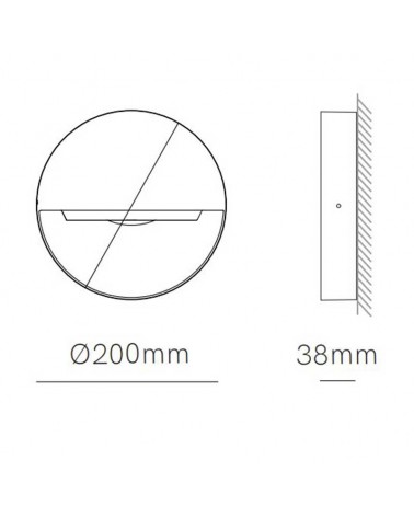 Outdoor wall light 20cm aluminum and PC LED 8W CCT Switch 3000K/4000K/5000K