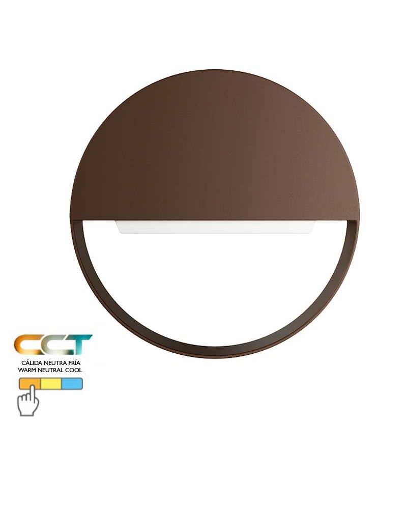 Outdoor wall light 20cm aluminum and PC LED 8W CCT Switch 3000K/4000K/5000K