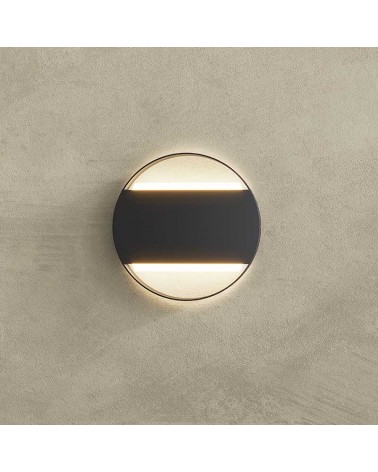 Aplique pared de exterior 20cm de aluminio y PC LED 16W CCT Switch 3000K/4000K/5000K