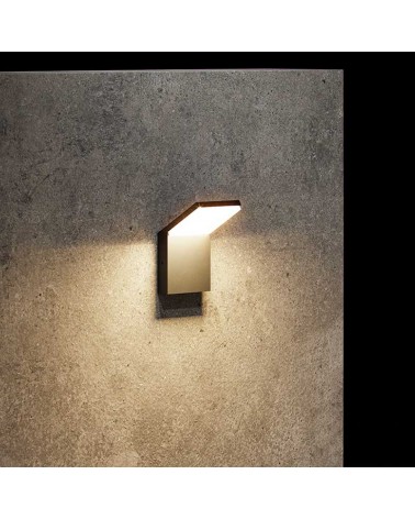 Outdoor wall light 11cm black finish aluminum LED 9W