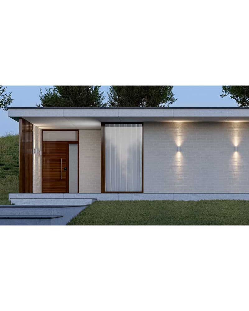 Cylindrical outdoor wall light 16cm Upper and lower LED light 16W polycarbonate IP65 CCT Switch 2700K/3200K/4000K