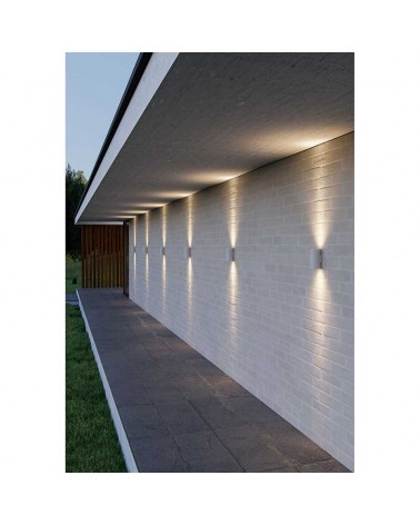 Cylindrical outdoor wall light 16cm Upper and lower LED light 16W polycarbonate IP65 CCT Switch 2700K/3200K/4000K