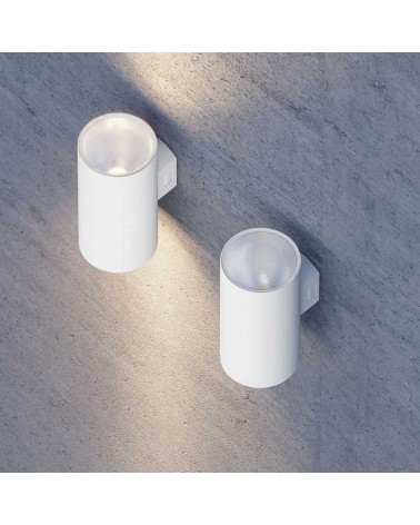 Cylindrical outdoor wall light 16cm Upper and lower LED light 16W polycarbonate IP65 CCT Switch 2700K/3200K/4000K