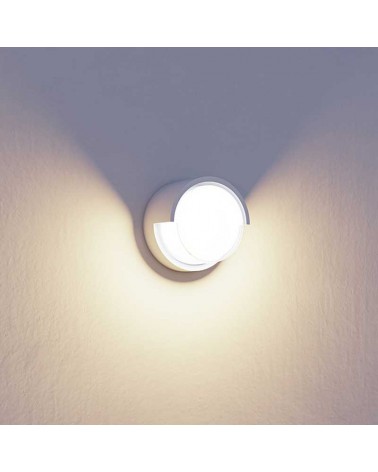 Circular outdoor wall light 16.9cm LED 15W polycarbonate IP65 CCT Switch 2700K/3200K/4000K