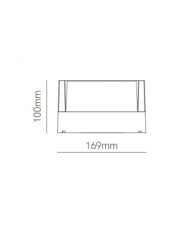 Aplique pared de exterior circular 16,9cm LED 15W policarbonato IP65 CCT Switch 2700K/3200K/4000K