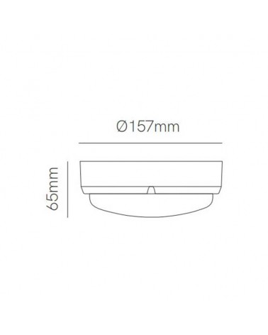 15.7cm white polycarbonate LED 12W IP65 wall washer suitable for outdoors