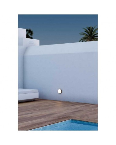 Bañador pared 15,7cm de policarbonato negro LED 12W IP65 apto para exteriores