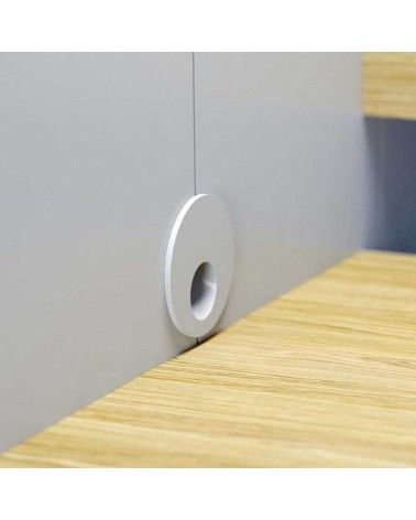 Round LED wall recessed 2W aluminum white finish IP54