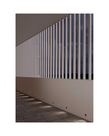 Empotrable de pared cuadrado LED 2W aluminio acabado negro IP54