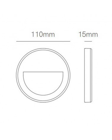 11cm recessed signal light made of polycarbonate LED 3W IP65 CCT Switch 2700K/3200K/4000K
