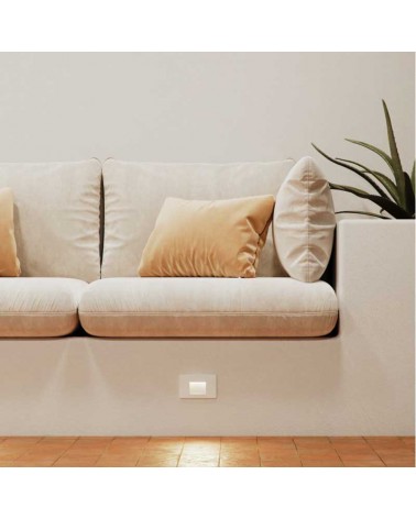 Aplique señalizador empotrable 13,4cm de policarbonato LED 3W IP65 CCT Switch 2700K/3200K/4000K