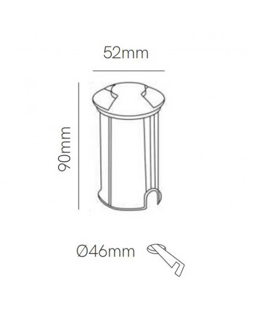 Recessed floor and wall LED 2W 2 lights IP67 stainless steel. warm light 3000K up to 1000Kg