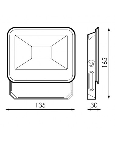 Proyector de exteriores 20W 5000K 1923Lm IP65