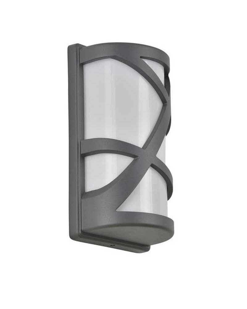 Aplique de pared 27cm de aluminio acabado antracita E27 IP44