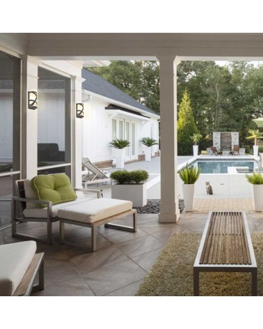 Aplique de pared 27cm de aluminio acabado antracita E27 IP44