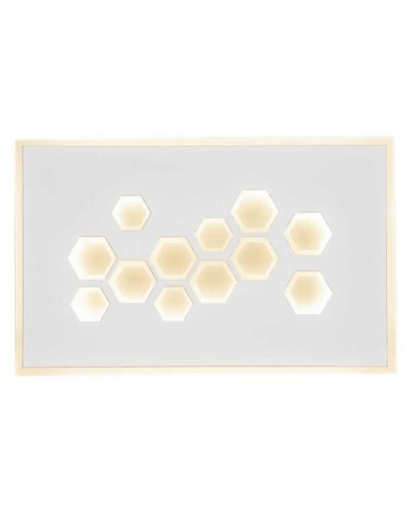 Wall or ceiling light 24cm LED 20W made of metal and methacrylate white finish 3000K