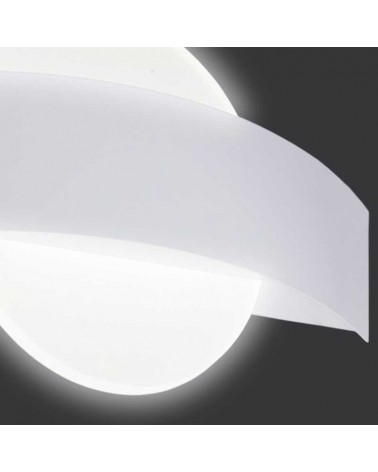 Wall light 10W LED made of metal and methacrylate, white finish, 4000K