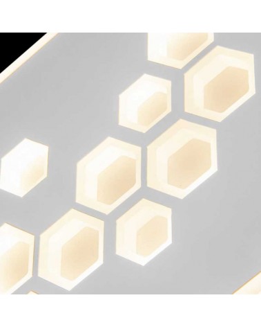 Aplique de pared o techo 24cm LED 20W de metal y metacrilato acabado blanco 3000K