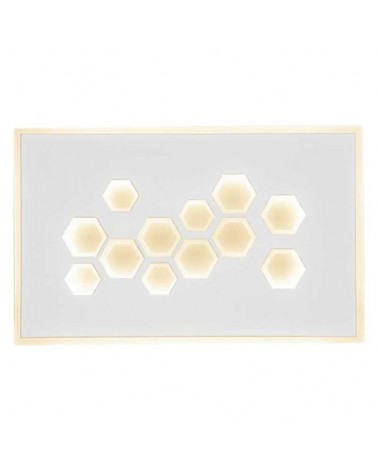 Aplique de pared o techo 24cm LED 20W de metal y metacrilato acabado blanco 3000K