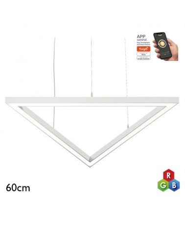 Lámpara de techo de 60cm LED 52W de aluminio RGB-W driver Tuya