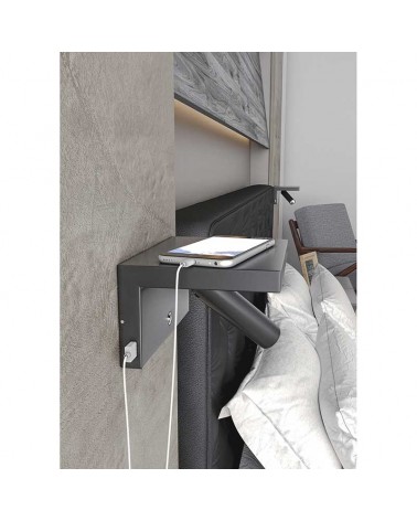 LED wall light 5W Aluminum USB-C mobile charger 18cm 2700K Dimmable