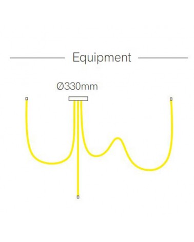 Lámpara de techo de 3x150cm LED 90W de aluminio y silicona IP40 Graduable 2700K-5500K driver Tuya