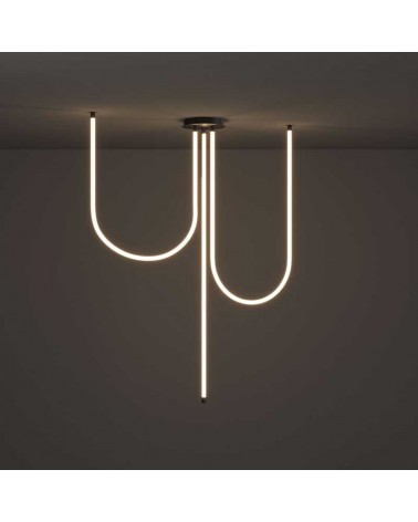 Ceiling lamp LED 90W 3x500cm aluminum and silicone IP40 RGB-W Tuya driver