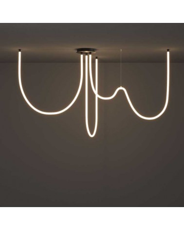 Ceiling lamp LED 90W 3x500cm aluminum and silicone IP40 RGB-W Tuya driver