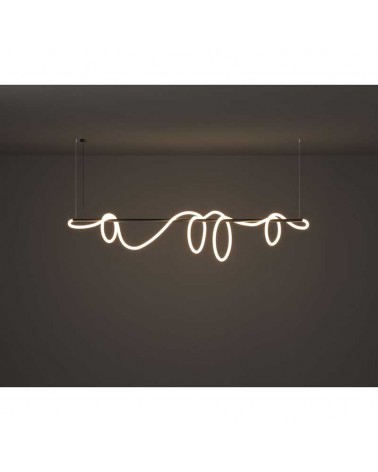 Ceiling lamp LED 30W 100+150cm aluminum and silicone IP40 RGB-W Tuya driver