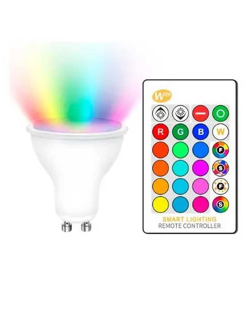 Dichroic LED 5W GU10 RGBW with remote control