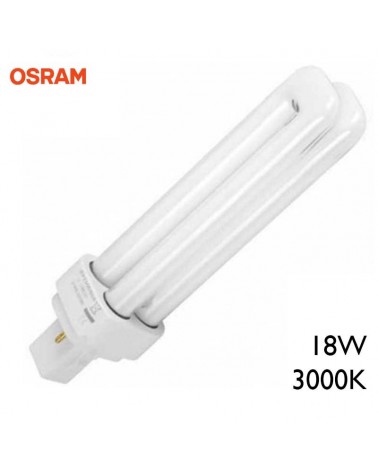 Lámpara PL-C OSRAM 18W G24D-2 2 PIN 3000K