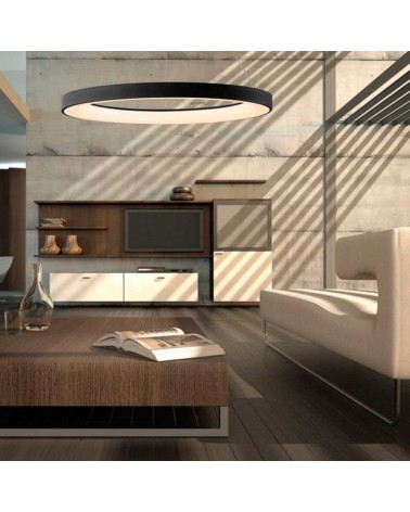 Ceiling lamp 65cm diameter LED 50W metal and acrylic CCT 3000K/4000K/6000K  DIMMABLE with remote control