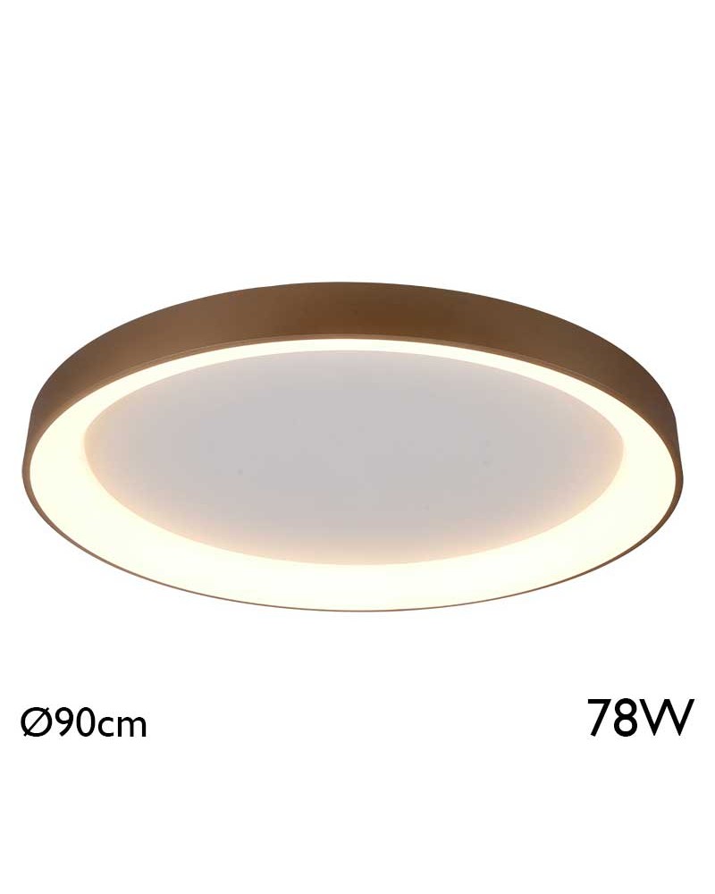 LED ceiling light 90cm diameter 78W warm light 3000K