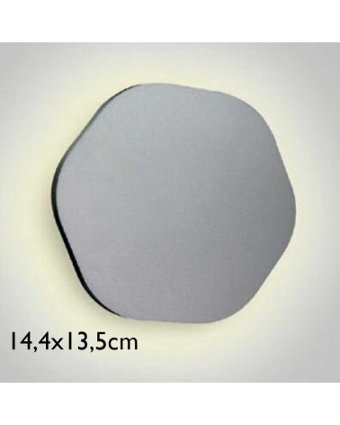 Wall light 14.5cm round silver LED 6W 3000K