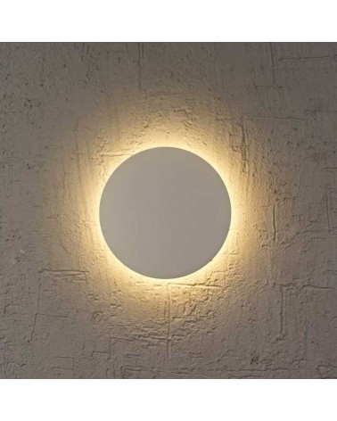 Wall light 27cm round silver LED 16W 3000K