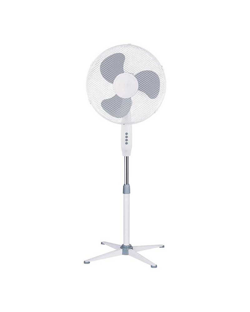 Ventilador de pie blanco 45W 40cm altura regulable 105-125cm