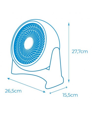 White floor and wall fan 50W 18cm blades