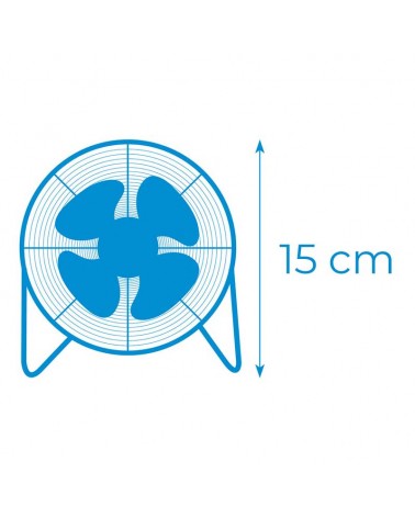 Mini chrome table fan 15W blades Ø10cm