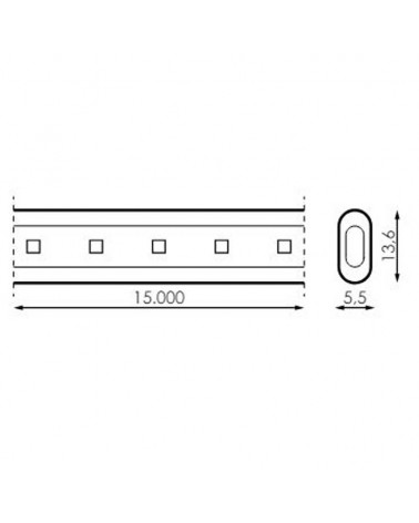 Bobina 15m flexilight LED cable transparente IP44 24V