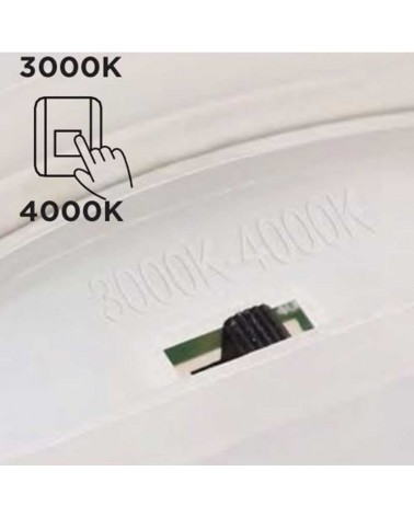 Black outdoor wall and ceiling light 37cm made of aluminum and PC LED 24.3W SWITCH 3000K/4000K