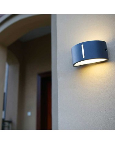 Aplique pared gris oscuro de exterior 24,9cm de aluminio E27