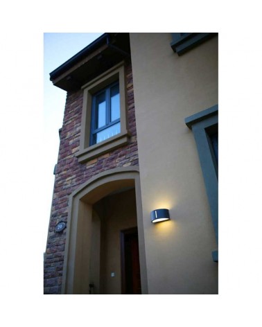 Aplique pared gris oscuro de exterior 24,9cm de aluminio E27